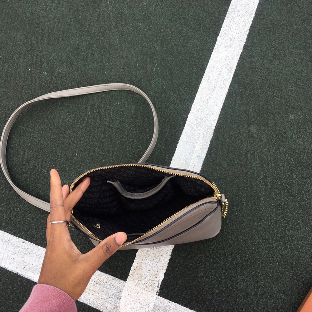 Light Gray Over The Shoulder Structured Purse By … - image 4